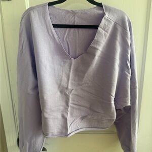 Lavender V-Neck Women's Sweater